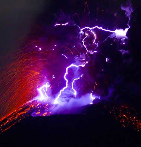 7大最壮美的火山闪电场景