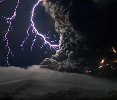 7大最壮美的火山闪电场景