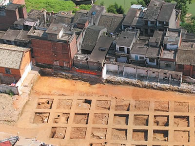 贵城遗址新发掘区域全貌（广西考古研究所供图）