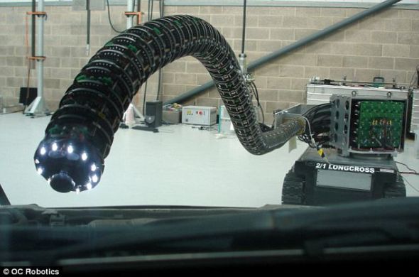 机器蛇适合检查狭窄空间的各个部位