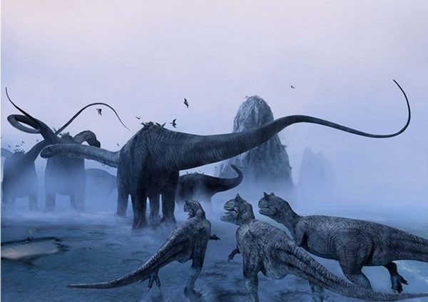 最新研究揭晓导致恐龙灭绝是由于两个重要事件所致，一是现今墨西哥境内陨石碰撞；二是比该碰撞事件早15万年的现今印度境内火山喷发事件。