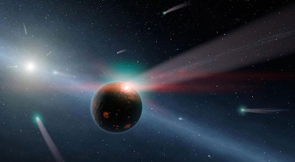 古老星球被众多气体环绕原因：彗星碰撞6秒/次