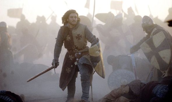 雷德利-斯科特执导的《天国王朝》剧照，奥兰多-布鲁姆在片中饰演一名十字军战士