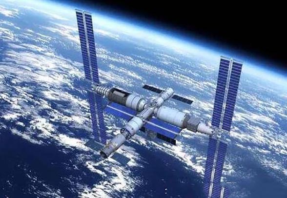 中国空间站虚拟背景图图片