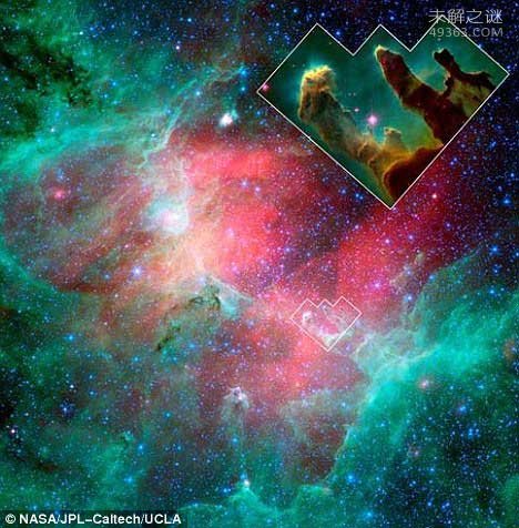 哈勃望远镜拍摄的鹰状星云