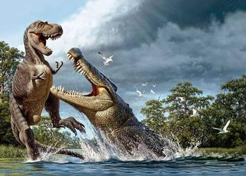 帝鳄是史前最恐怖的鳄鱼，能长到13米以恐龙为食